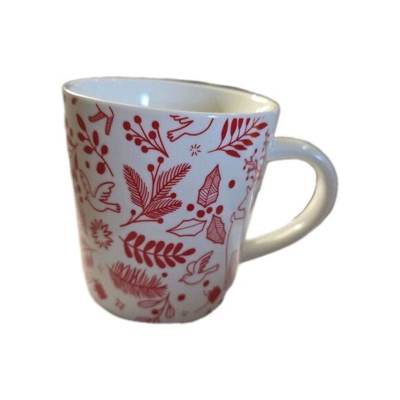 Starbucks Holiday Mug 14 oz. Red White Dove Christmas - Picture 2 of 4
